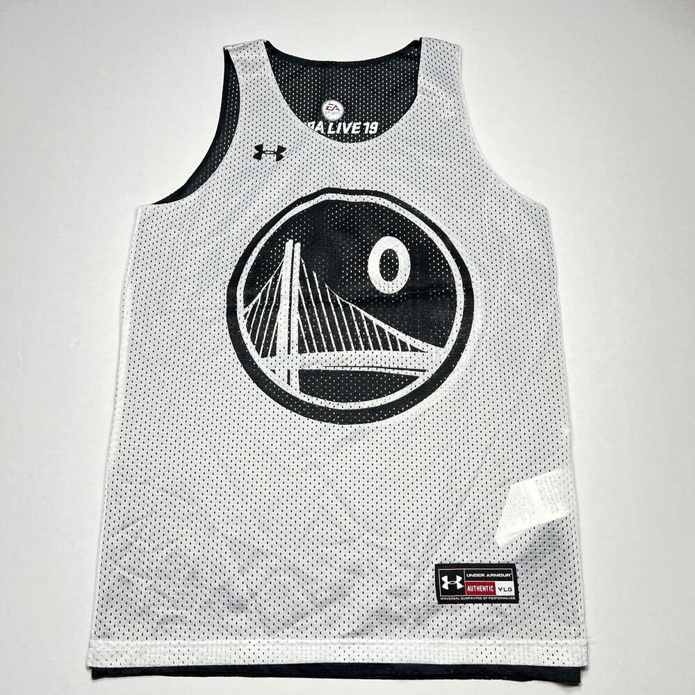 Golden State Warriors Jersey Youth Large NBA Basketball Under Armour EA Sports